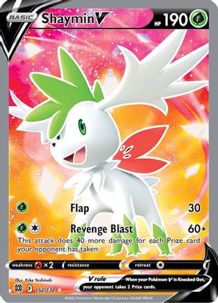 Image of Shaymin V (Full Art) 152/172  - Holofoil SWSH09 Brilliant Stars - Ultra Rare