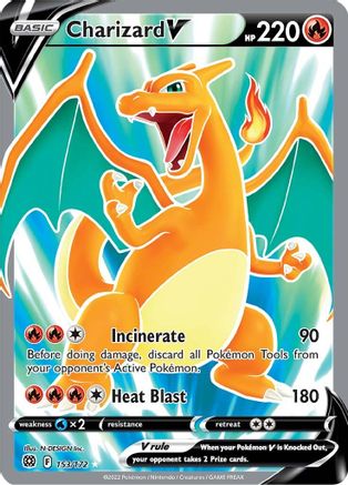 Image of Charizard V (Full Art) 153/172  - Holofoil SWSH09 Brilliant Stars - Ultra Rare