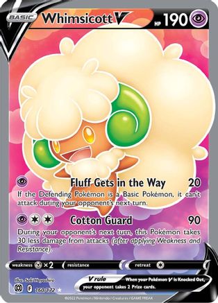Image of Whimsicott V (Full Art) 160/172  - Holofoil SWSH09 Brilliant Stars - Ultra Rare