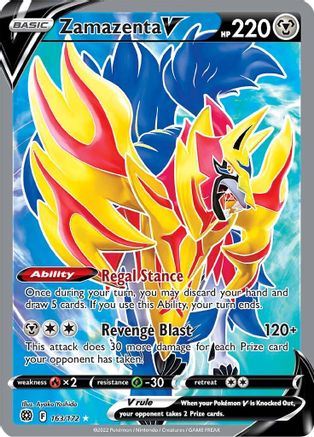Image of Zamazenta V (Full Art) 163/172  - Holofoil SWSH09 Brilliant Stars - Ultra Rare