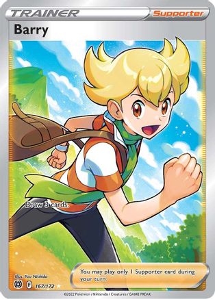 Image of Barry (Full Art) 167/172  - Holofoil SWSH09 Brilliant Stars - Ultra Rare