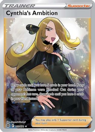 Image of Cynthia's Ambition (Full Art) 169/172  - Holofoil SWSH09 Brilliant Stars - Ultra Rare
