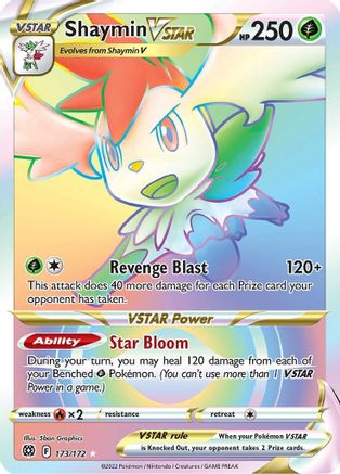 Image of Shaymin VSTAR (Secret) 173/172  - Holofoil SWSH09 Brilliant Stars - Secret Rare