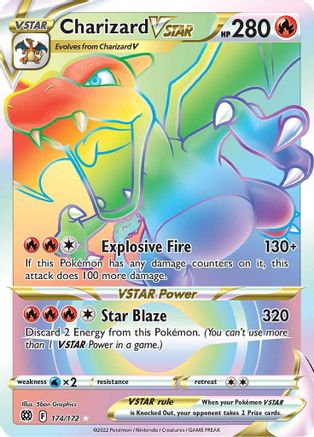 Image of Charizard VSTAR (Secret) 174/172  - Holofoil SWSH09 Brilliant Stars - Secret Rare