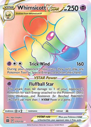 Image of Whimsicott VSTAR (Secret) 175  - Holofoil SWSH09 Brilliant Stars - Secret Rare