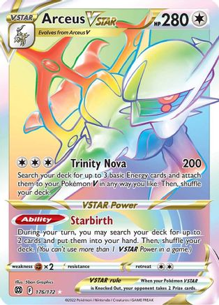 Image of Arceus VSTAR (Secret) (176) 176/172  - Holofoil SWSH09 Brilliant Stars - Secret Rare