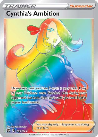 Image of Cynthia's Ambition (Secret) 178/172  - Holofoil SWSH09 Brilliant Stars - Secret Rare