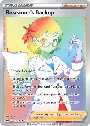 Image of Roseanne's Backup (Secret) 180/172  - Holofoil SWSH09 Brilliant Stars - Secret Rare