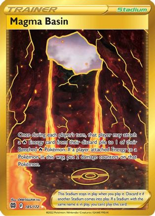 Image of Magma Basin (Secret) 185/172  - Holofoil SWSH09 Brilliant Stars - Secret Rare