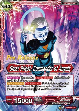 Image of Great Priest // Great Priest, Commander of Angels (BT16-002) - Realm of the Gods PreRelease Cards