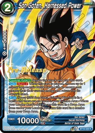 Image of Son Goten, Harnessed Power (BT16-029) - Realm of the Gods PreRelease Cards