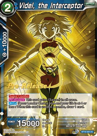 Image of Videl, the Interceptor (BT16-034) - Realm of the Gods PreRelease Cards
