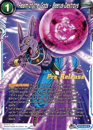 Image of Realm of the Gods - Beerus Destroys (BT16-045) - Realm of the Gods PreRelease Cards