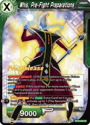 Image of Whis, Pre-Fight Preparations (BT16-048) - Realm of the Gods PreRelease Cards