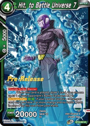 Image of Hit, to Battle Universe 7 (BT16-062) - Realm of the Gods PreRelease Cards