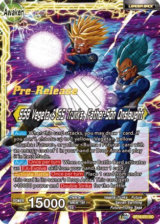 Image of Trunks // SSB Vegeta & SS Trunks, Father-Son Onslaught (BT16-071) - Realm of the Gods PreRelease Cards