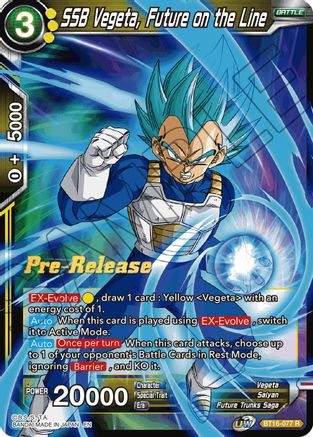Image of SSB Vegeta, Future on the Line (BT16-077) - Realm of the Gods PreRelease Cards