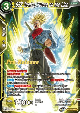 Image of SS2 Trunks, Future on the Line (BT16-081) - Realm of the Gods PreRelease Cards