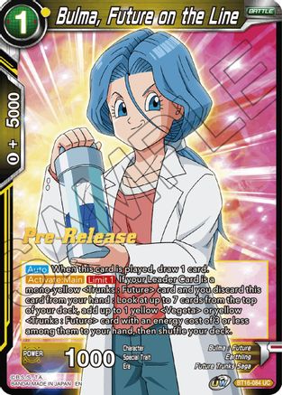 Image of Bulma, Future on the Line (BT16-084) - Realm of the Gods PreRelease Cards