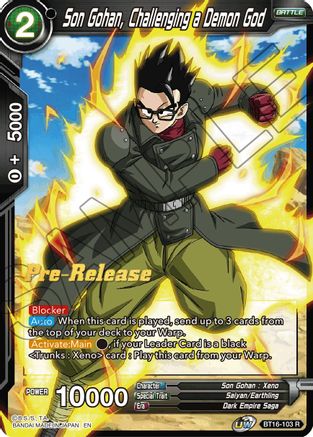 Image of Son Gohan, Challenging a Demon God (BT16-103) - Realm of the Gods PreRelease Cards
