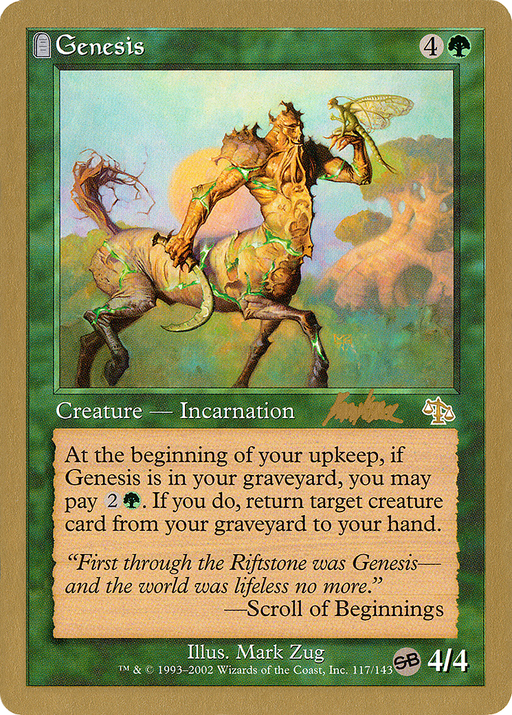 Image of Genesis - 2002 Brian Kibler (JUD) (SB) (WCD-) - World Championship Decks 2002: (tombstone)