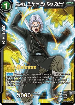 Image of Trunks, Duty of the Time Patrol (BT16-109) - Realm of the Gods PreRelease Cards