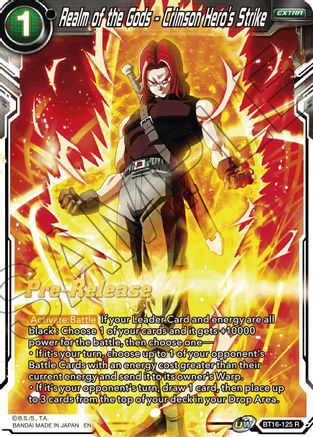 Image of Realm of the Gods - Crimson Hero's Strike (BT16-125) - Realm of the Gods PreRelease Cards