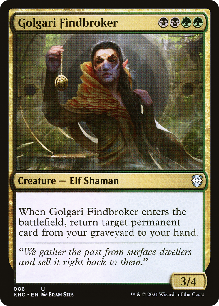 Image of Golgari Findbroker (KHC-086) - Kaldheim Commander