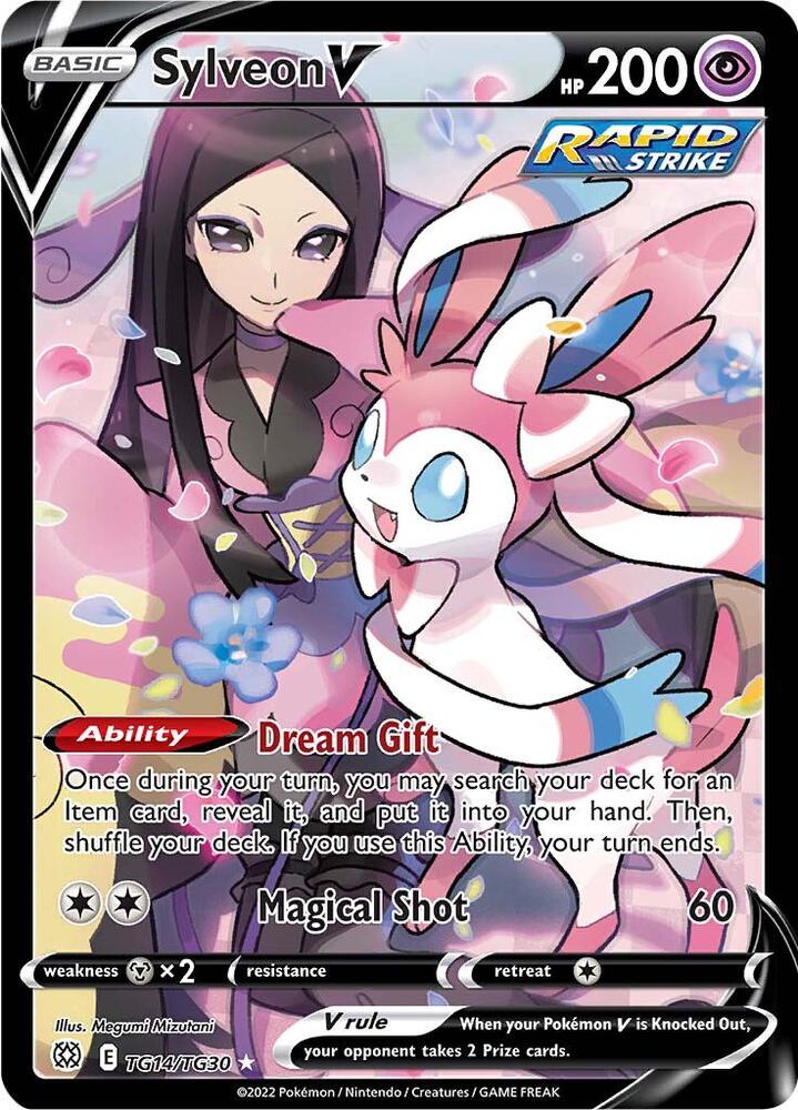 Pokemon Sylveon V - SWSH09: Brilliant Stars Trainer Gallery (SWSH09:TG) NM