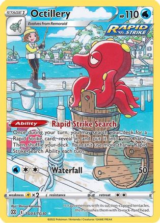 Image of Octillery TG03/TG30  - Holofoil SWSH09 Brilliant Stars Trainer Gallery - Ultra Rare