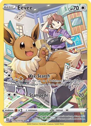 Image of Eevee TG11/TG30  - Holofoil SWSH09 Brilliant Stars Trainer Gallery - Ultra Rare