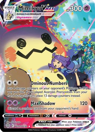 Image of Mimikyu VMAX TG17/TG30  - Holofoil SWSH09 Brilliant Stars Trainer Gallery - Ultra Rare