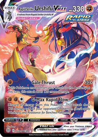 Image of Rapid Strike Urshifu VMAX TG21/TG30  - Holofoil SWSH09 Brilliant Stars Trainer Gallery - Ultra Rare