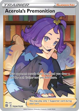 Image of Acerola's Premonition TG24/TG30  - Holofoil SWSH09 Brilliant Stars Trainer Gallery - Ultra Rare