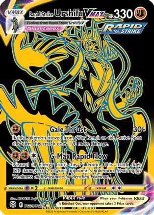 Image of Rapid Strike Urshifu VMAX (Secret) TG30/TG30  - Holofoil SWSH09 Brilliant Stars Trainer Gallery - Ultra Rare