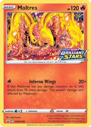 Image of Moltres SWSH185  - Holofoil SWSH Sword & Shield Promo Cards - Promo