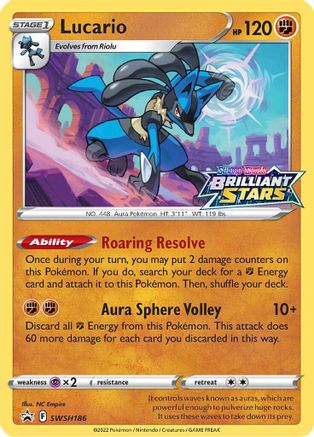 Image of Lucario SWSH186  - Holofoil SWSH Sword & Shield Promo Cards - Promo