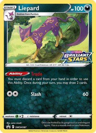 Image of Liepard SWSH187  - Holofoil SWSH Sword & Shield Promo Cards - Promo