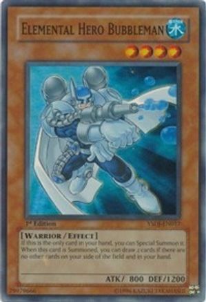 Image of Elemental HERO Bubbleman (YSDJ-EN017) - Starter Deck: Jaden Yuki 1st Edition