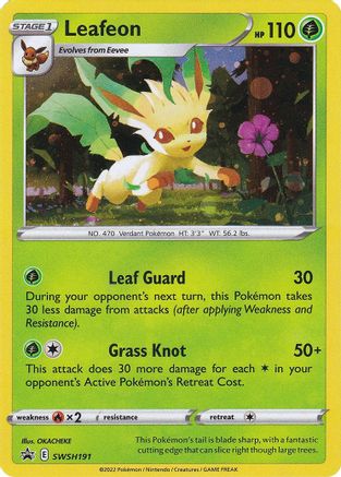 Image of Leafeon SWSH191  - Holofoil SWSH Sword & Shield Promo Cards - Promo