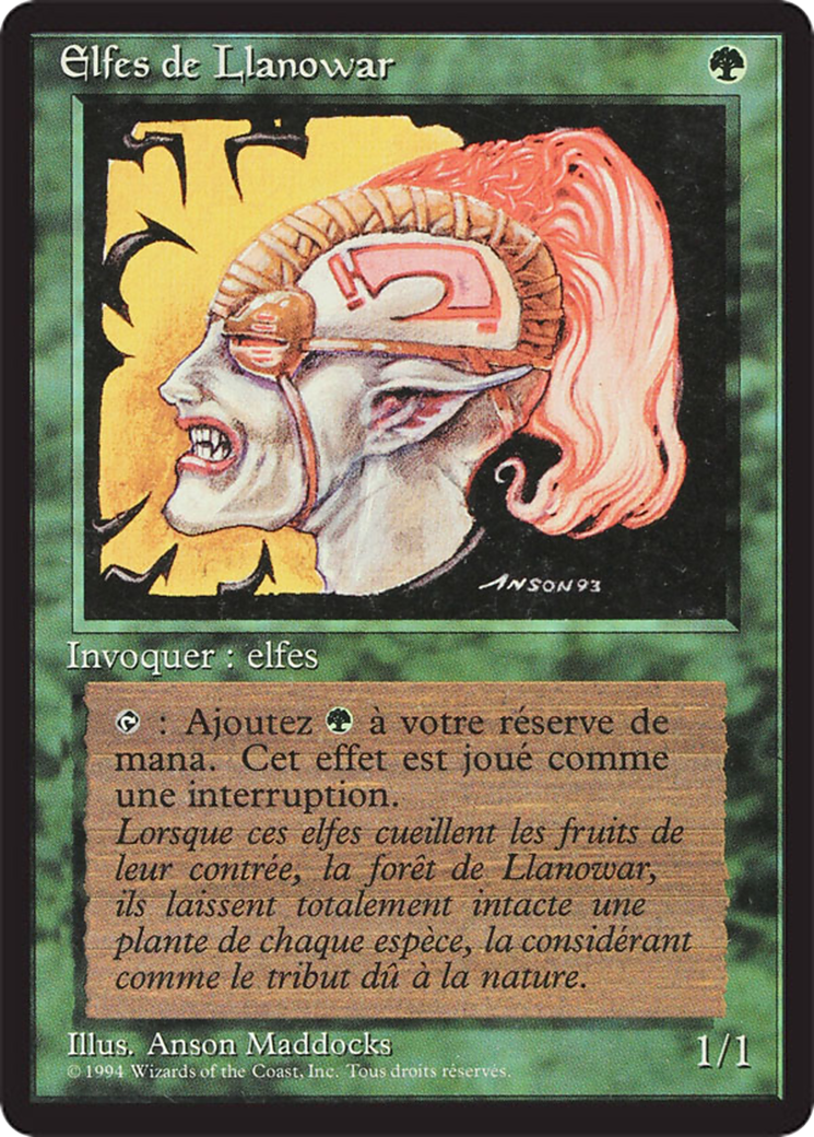 Image of Llanowar Elves (FBB-) - Foreign Black Border