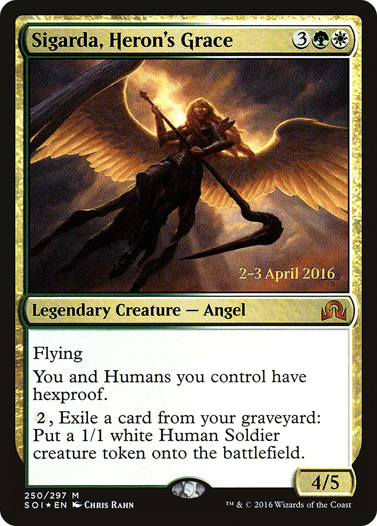 Image of Sigarda, Heron's Grace (PRE-250) - Shadows over Innistrad Promos Foil