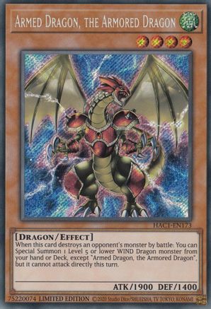 Image of Armed Dragon, the Armored Dragon (HAC1-EN173) - Hidden Arsenal: Chapter 1 Limited