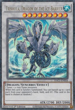 Image of Trishula, Dragon of the Ice Barrier (Duel Terminal) (HAC1-EN054) - Hidden Arsenal: Chapter 1 1st Edition