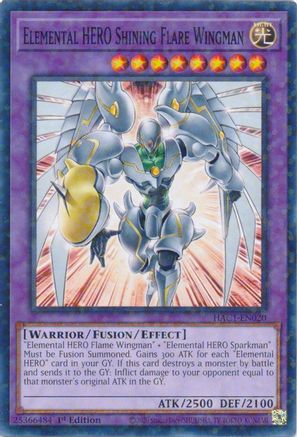 Image of Elemental HERO Shining Flare Wingman (Duel Terminal) (HAC1-EN020) - Hidden Arsenal: Chapter 1 1st Edition