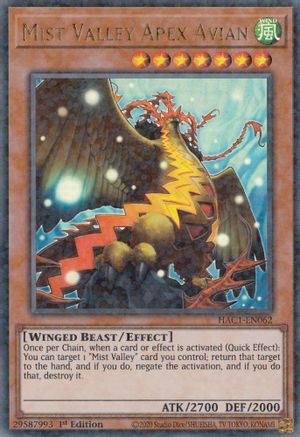 Image of Mist Valley Apex Avian (Duel Terminal) (HAC1-EN062) - Hidden Arsenal: Chapter 1 1st Edition