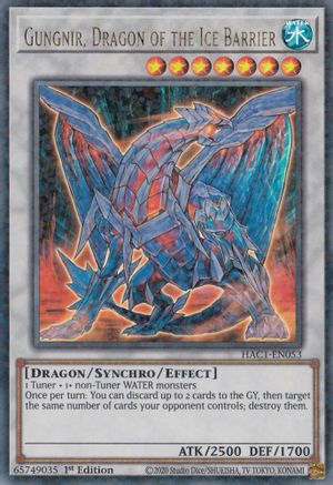 Image of Gungnir, Dragon of the Ice Barrier (Duel Terminal) (HAC1-EN053) - Hidden Arsenal: Chapter 1 1st Edition