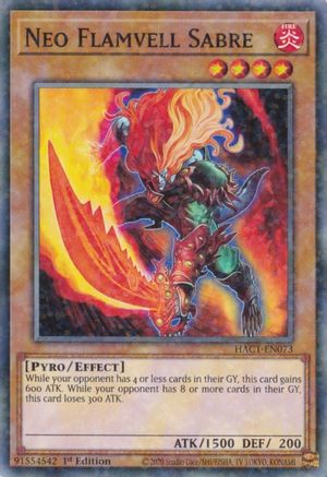Image of Neo Flamvell Sabre (Duel Terminal) (HAC1-EN073) - Hidden Arsenal: Chapter 1 1st Edition