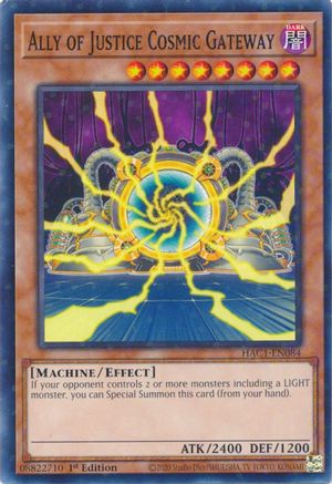 Image of Ally of Justice Cosmic Gateway (Duel Terminal) (HAC1-EN084) - Hidden Arsenal: Chapter 1 1st Edition