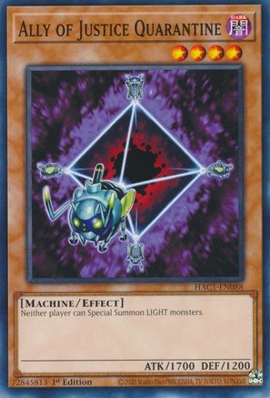 Image of Ally of Justice Quarantine (HAC1-EN088) - Hidden Arsenal: Chapter 1 1st Edition